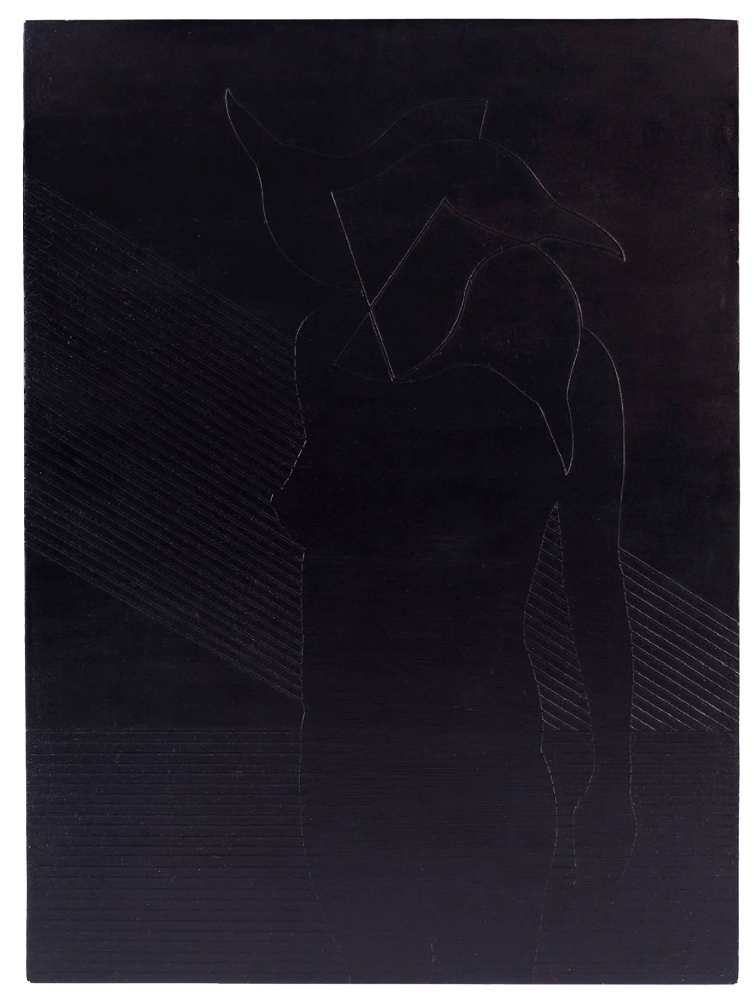 Obra de arte: Black painting (mujer pájaro) 3